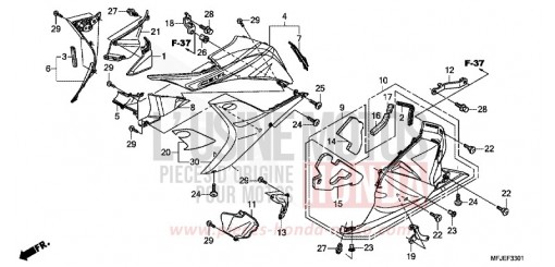 UNTERER WINDLAUF (L.) CBR600RAC de 2012